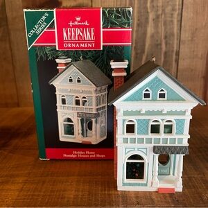 1990 Hallmark Keepsake Christmas Ornament Holiday Home Nostalgic Houses Shops #7